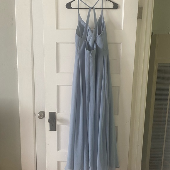 AZAZIE DAVIS DRESS IN DUSTY BLUE - Picture 4 of 4